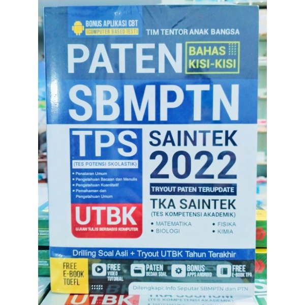 BUKU SBMPTN SAINTEK 2022 PATEN BAHAS KISI-KISI SBMPTN SAINTEK 2022
