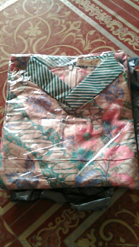 Baju Tunik Batik Fashion Atasan Tunik Cewek Kantor Outer Solo Td 168