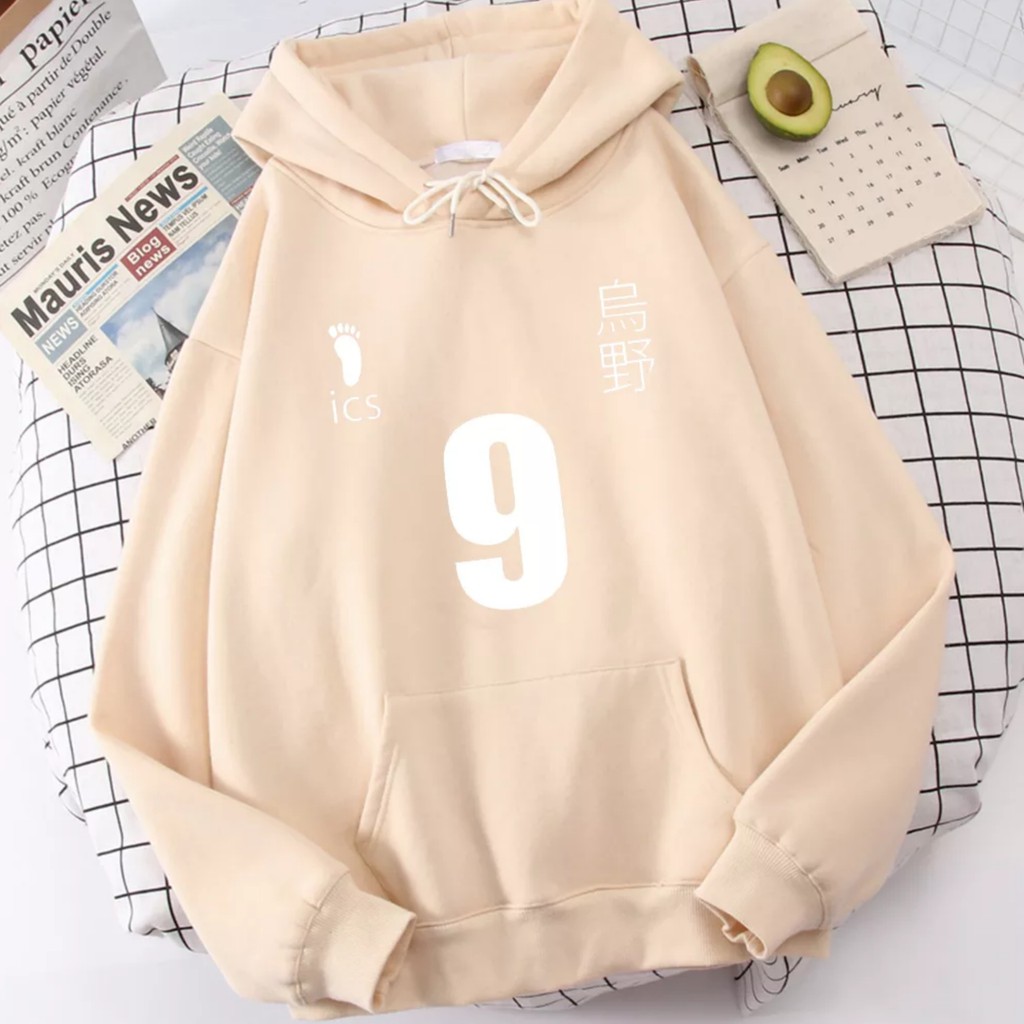 Hoodie Tobio Kageyama Haikyuu Setter Karasuno Anime Manga Kartun Jepang Sweater Hinata ICS Pria