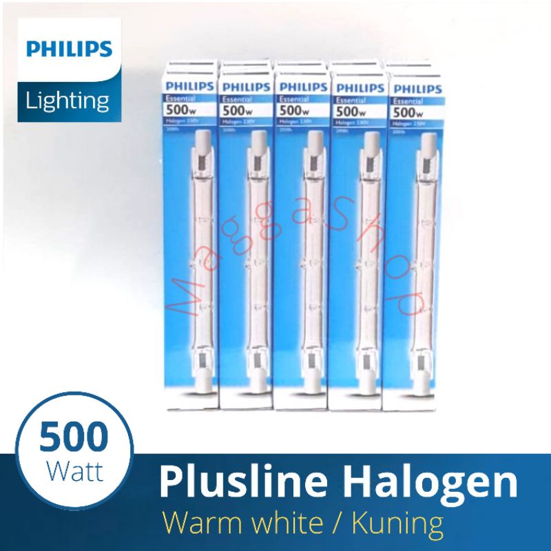 PHILIPS LAMPU HALOGEN STICK 500W PHILIPS HALOGEN STICK PHILIPS PLUSLINE HALOGEN STICK 500WATT.