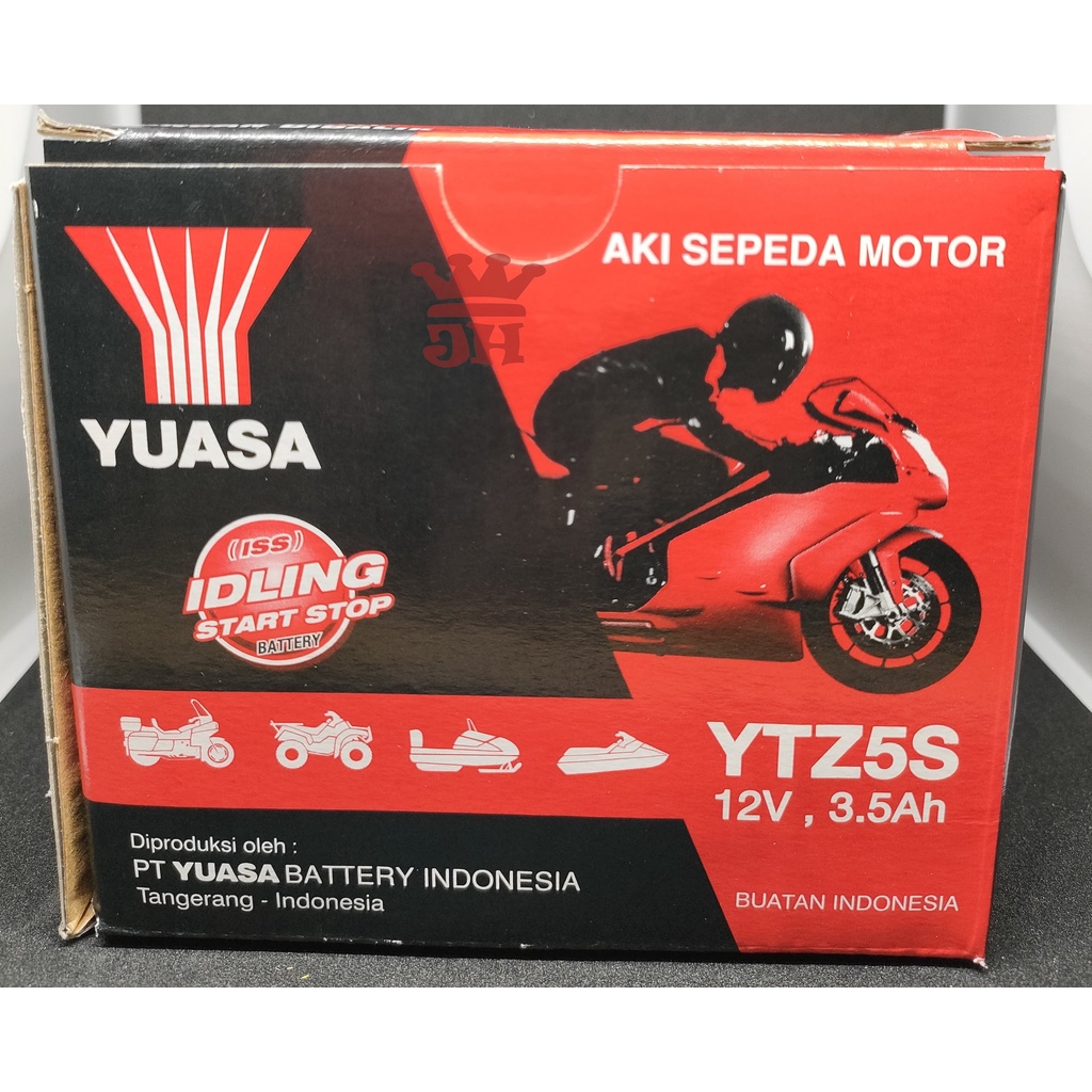 Aki YUASA YTZ5S Aki Kering, motor Vario 110, Mio Soul GT, Beat, Vixion
