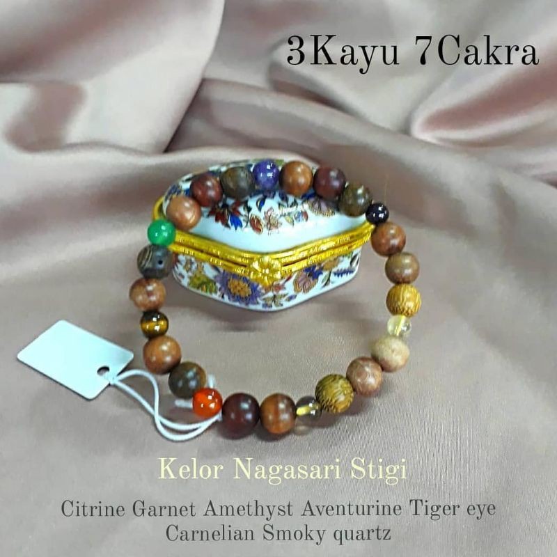 Gelang 3 Kayu 7 Cakra