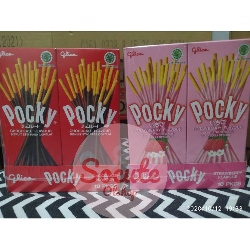 

POCKY KEMASAN MINI 1PACK ISI 10PCS ada coklat, strawbery, dan oreo