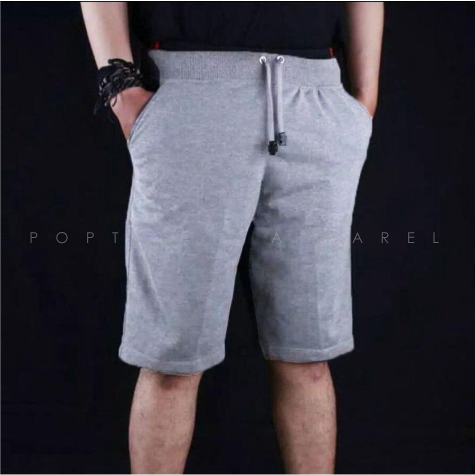 Celana Jogger Pendek Training Sweatpants Bahan Fleece Tebal