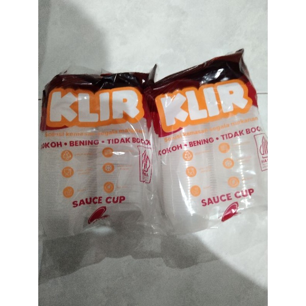 Klir Sauce Cup 60ml Tempat Sambal Cup Saus Sambal