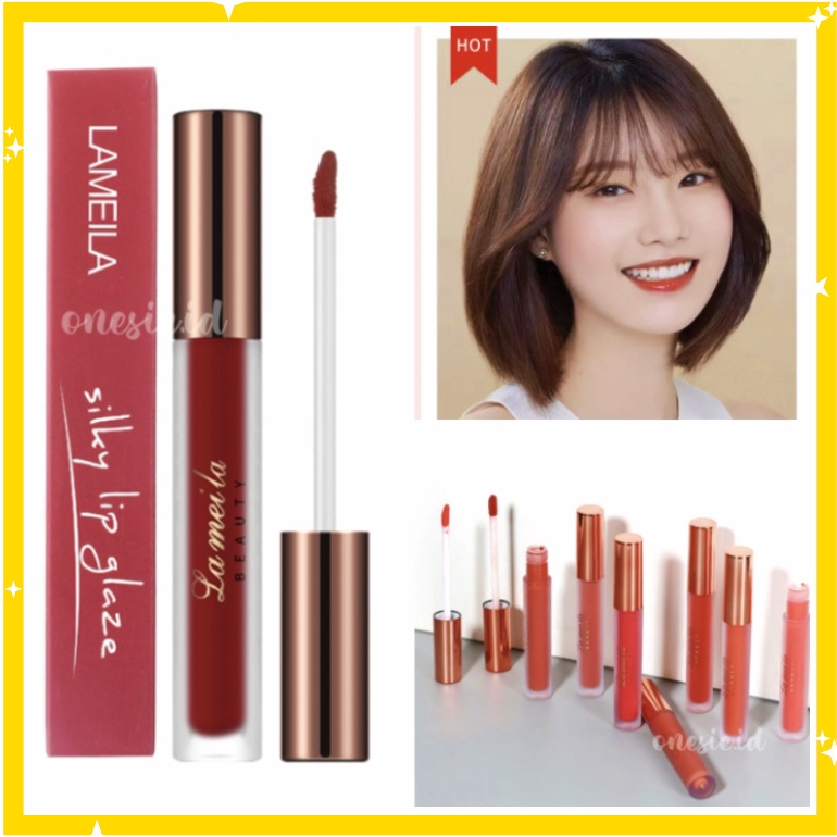 LAMEILA Silky Lip Glaze Lipstik Pelembab Pewarna Bibir Cair Lipstik LA063 1029