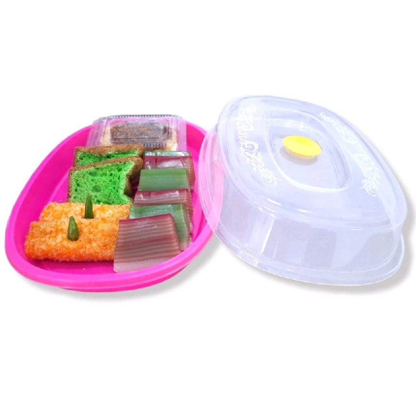 Tempat Kue Bolu Oval /TEMPAT KUE LONJONG / ANEKA KUE / GORENGAN /TEMPAT ANTI LALAT, DEBU / TEMPAT KU