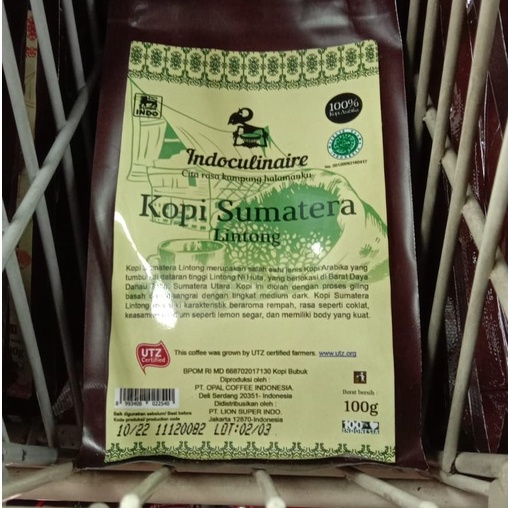 

Indoculinaire Kopi Sumatera Lintong 100 gr