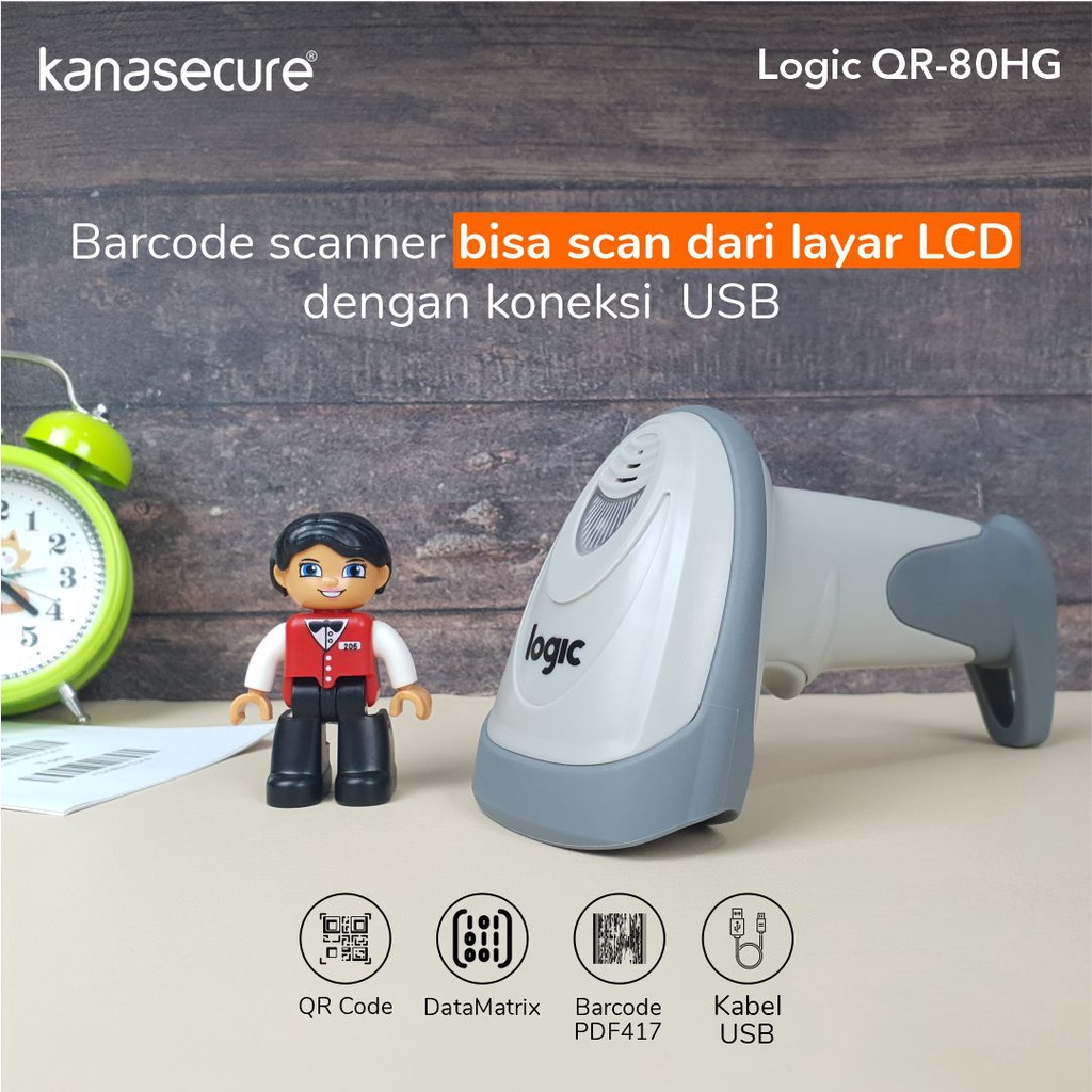 Jual Logic QR 80 HG Barcode Scanner QR Code Otomatis Scan Bisa Scan