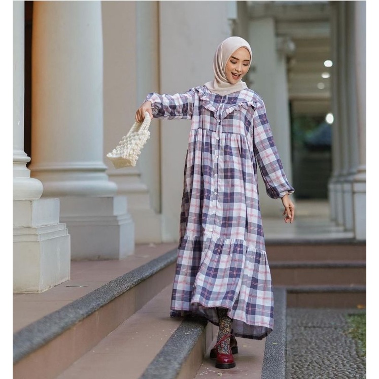 Hayya PLAID GREY PINK || SABINE HAYYA ORLIN DRESS HAIDEE ORLIN