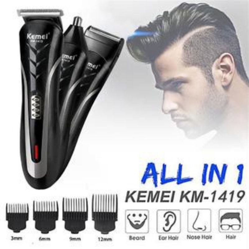 BISA COD New Item Mesin alat Cukur Rambut Kemei KM-1419 &amp; KM 6558 Clipper 3in1 Hair Clipper