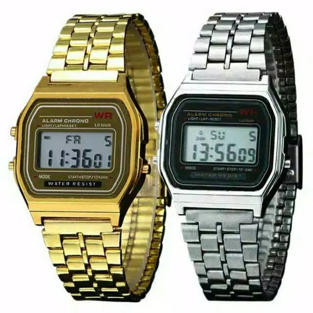 Jam Tangan Wanita Elegant Digital Kotak Rantai Model Ca-sio