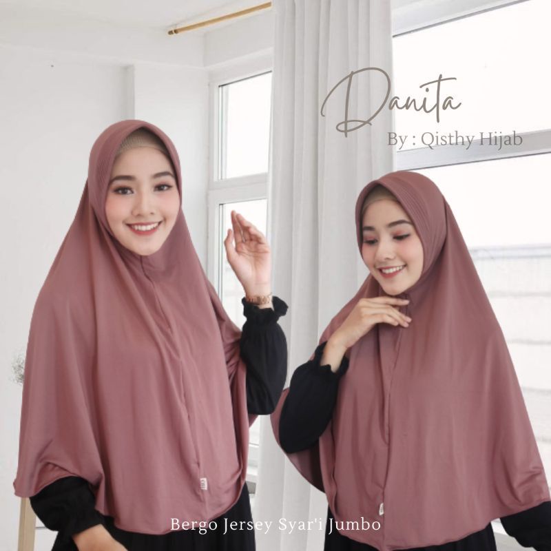 danita bergo jumbo syar'i/hijab instan syar'i/khimar daily instan bergo original