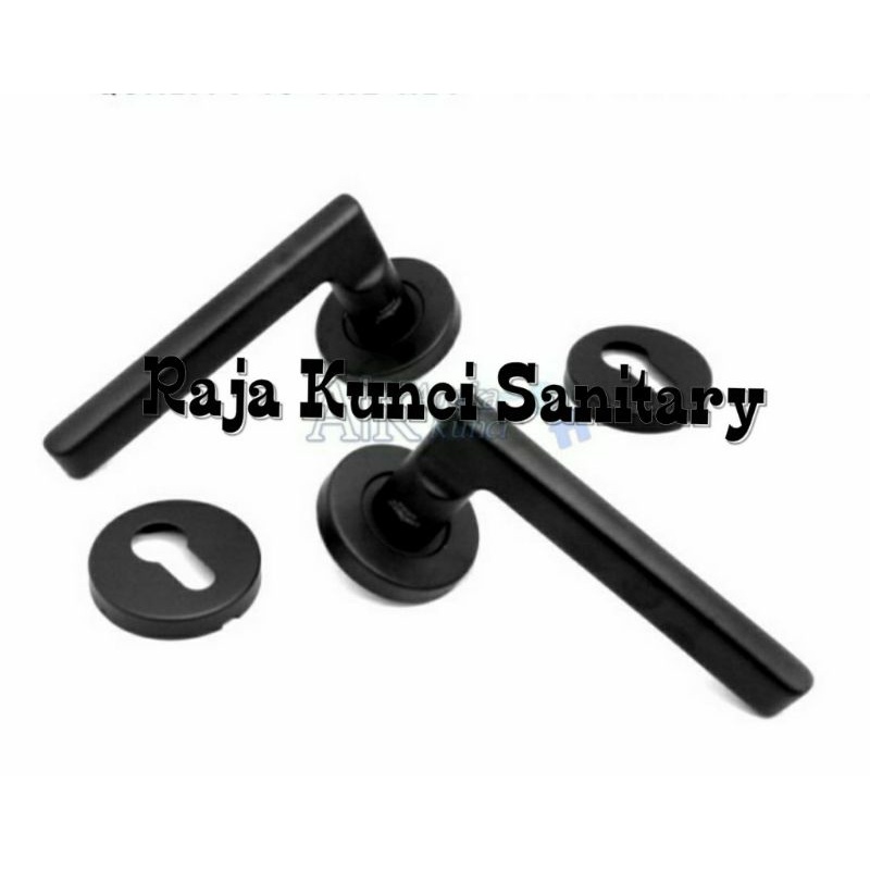 Handle Pintu Roses Dekson LHTR 0039 Matt Black/Gagang Pintu/Tarikan Pintu