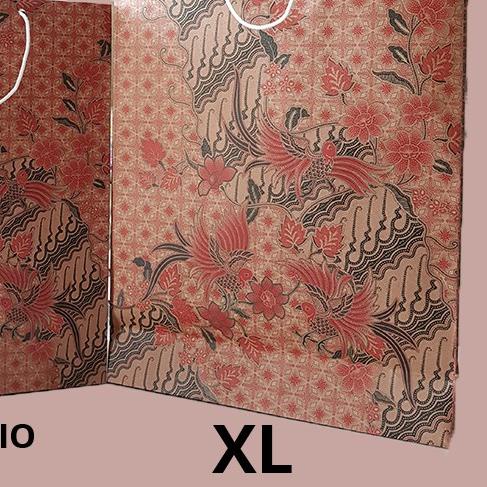 

♛ Paper Bag / Tas Kertas Batik motif Burung Murah - MERAH (1 lusin=12 pcs) ✪