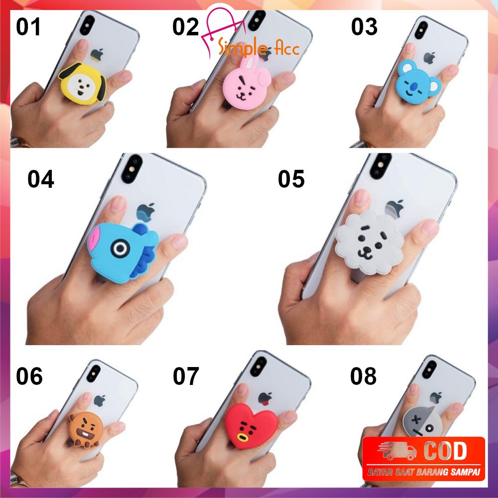 ~COD~ DO-C80-82 Popsocket Karakter Kartun 3D Korea / Bulu Popsoket Aksesoris HP Murah-Popsocket BT