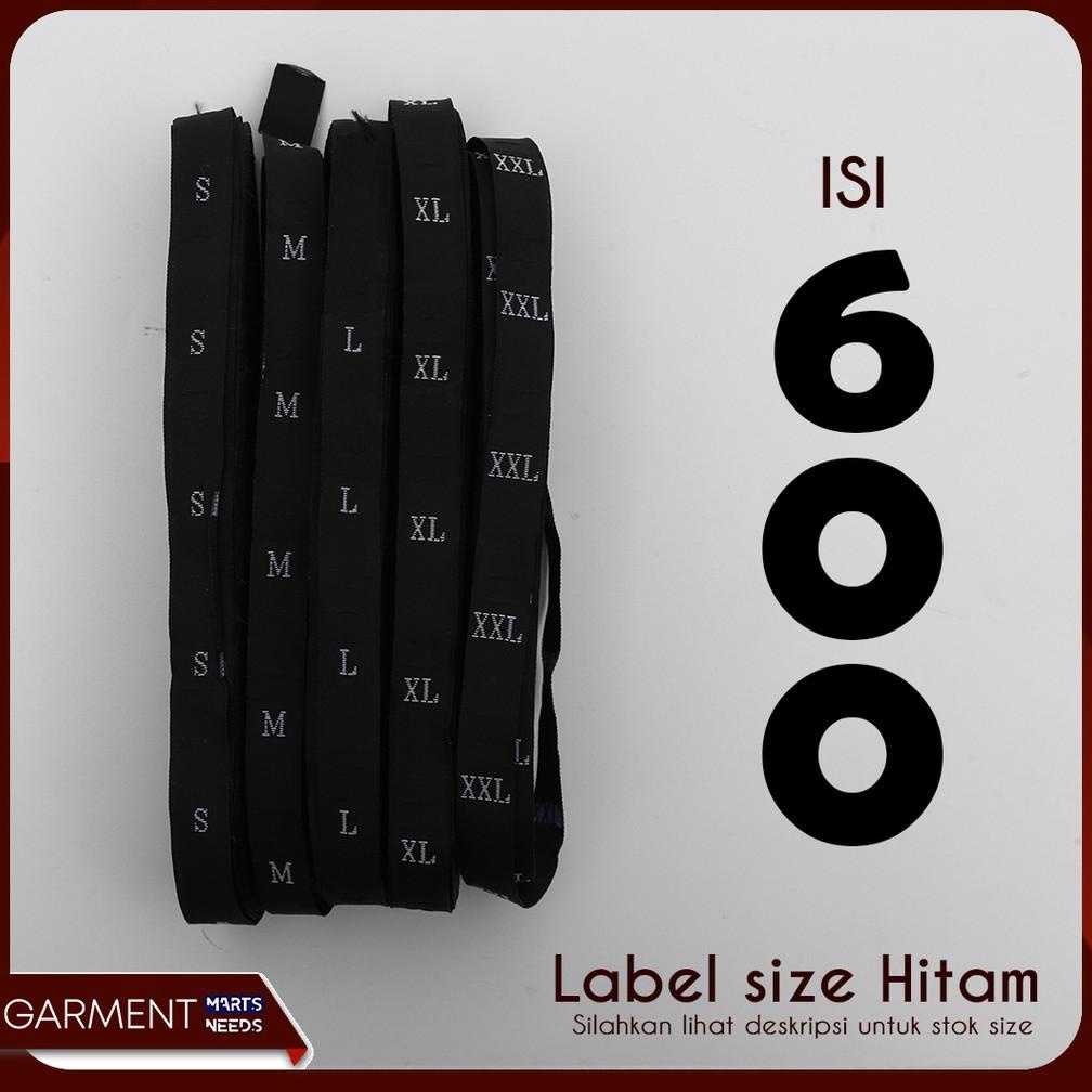 

ORIGINAL!!! LABEL SIZE BORDIR HITAM ISI 600 PCS