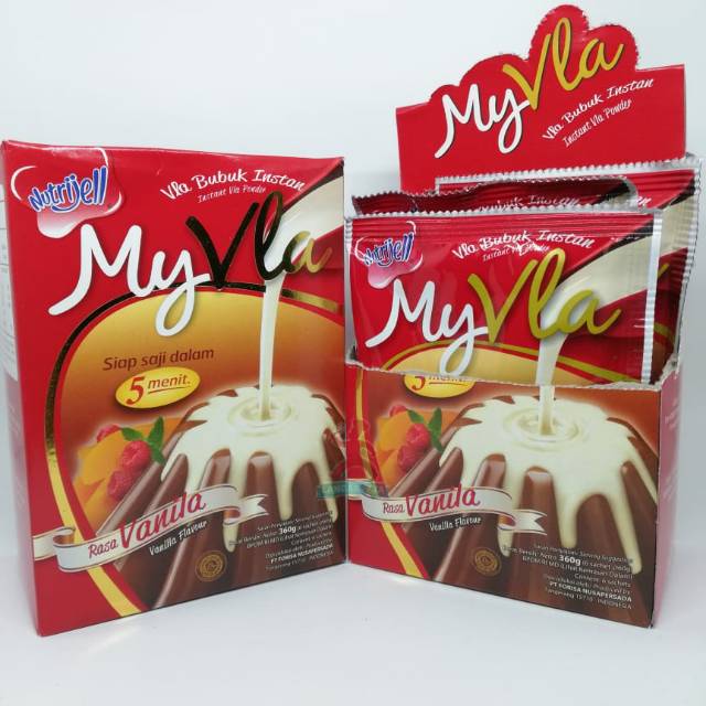 Nutrijell MyVla Vanila Bubuk Instan Box/ Saos Pudding Vanila 360gr