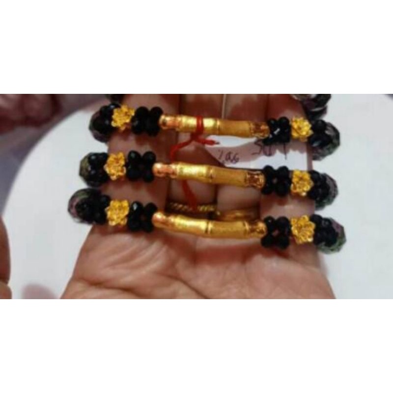 ACC GELANG KRISTAL CHARM EMAS KADAR 24K