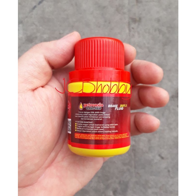 Minyak rem Brake Fluid DOT3 cairan merah PETROASIA 50ml