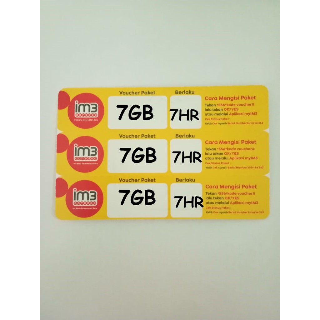 VOUCHER INDOSAT 7GB 7HARI
