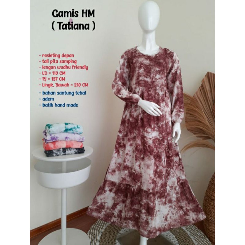 Gamis HM Titiana motif tie dye