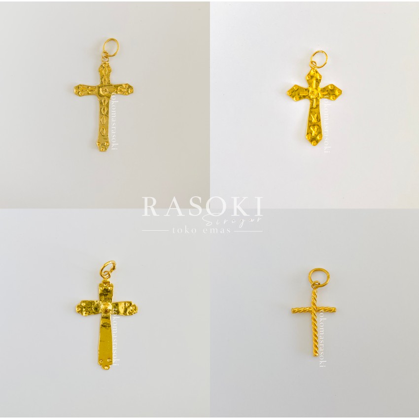 LIONTIN SALIB EMAS 24 1gram MAS LM 99,99% MAS ASLI 24 Karat