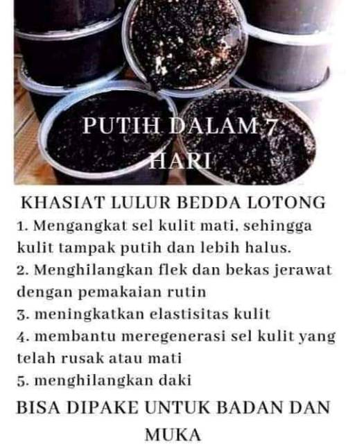 Rahasia Cantik Orang Bugis Lulur Wajah Bedda Lotong Shopee Indonesia