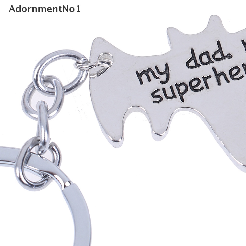 (AdornmentNo1) 1pc Gantungan Kunci Bentuk Kelelawar &quot;My Dad My Superhero&quot;