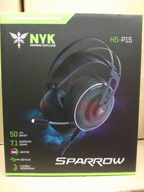 Nyk Gaming Headset HS-P15 Sparrow USB 7.1 RGB