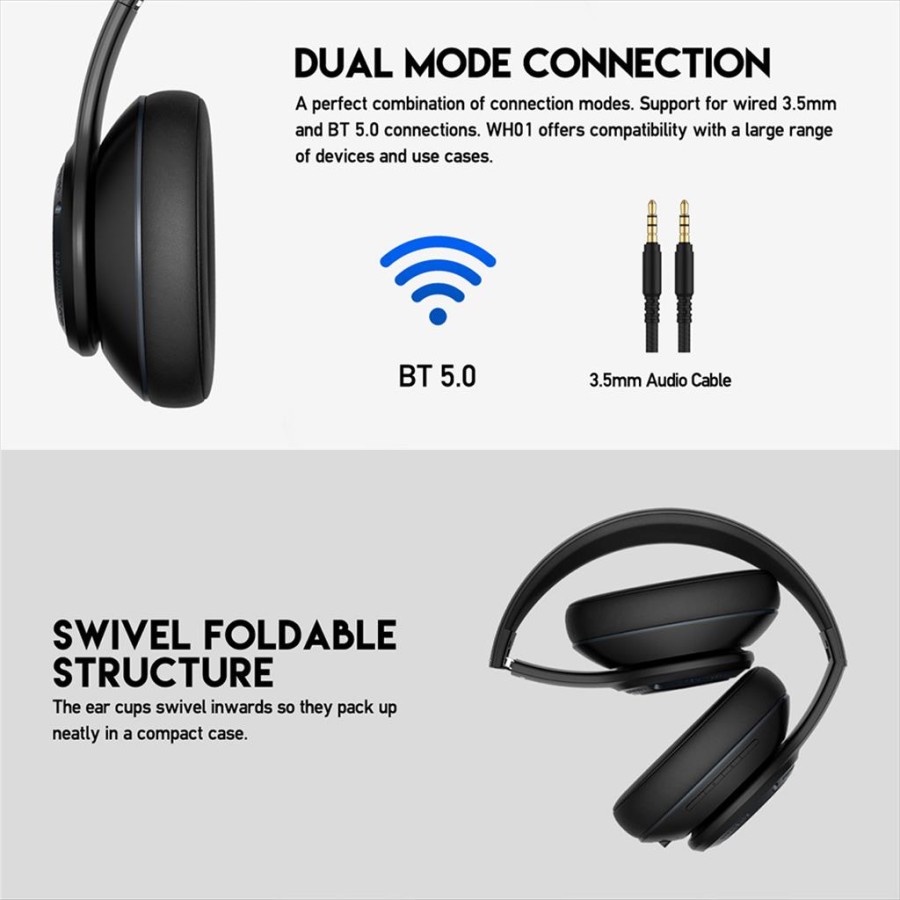 FANTECH WH01 WIRELESS HEADPHONE BLUETOOTH GAMING WH 01 HEADSET TYPE C