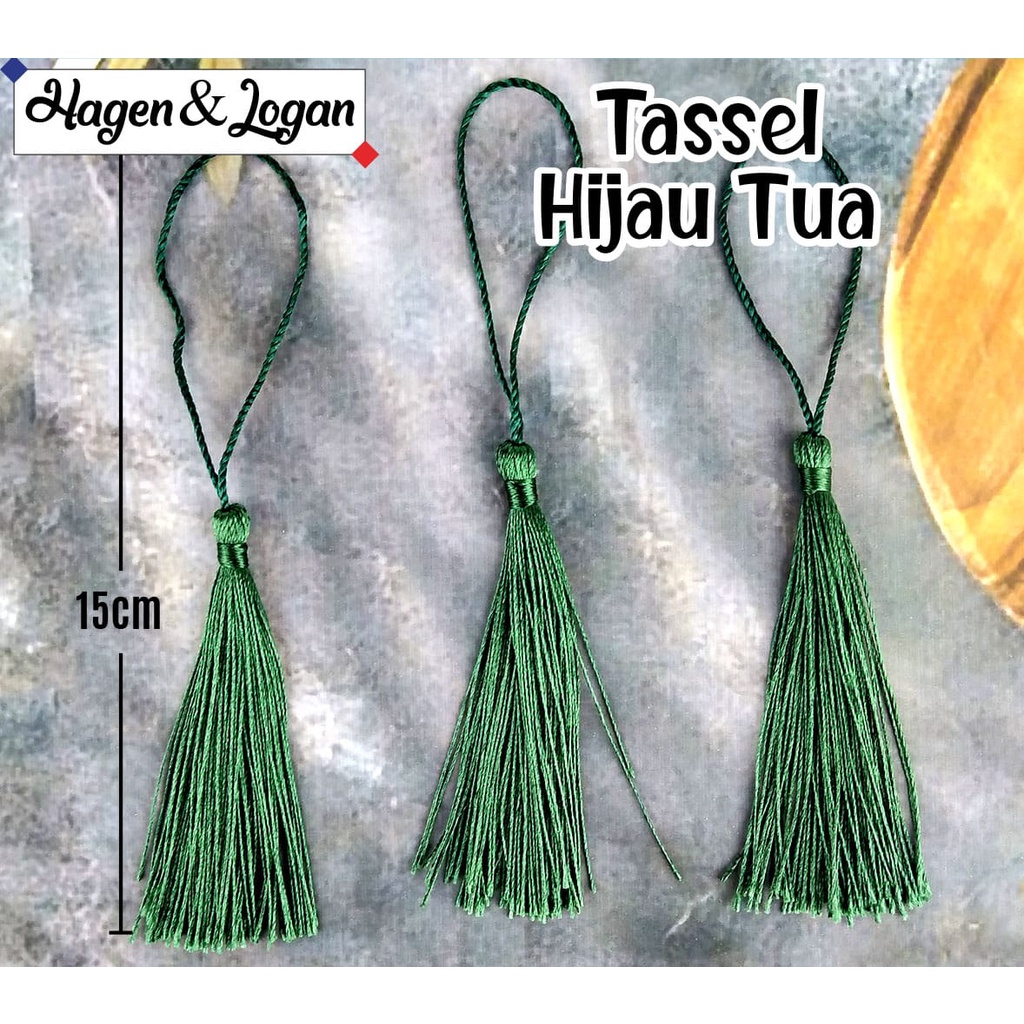 

TASSEL HIJAU TUA (5 PCS) TALI GANTUNG HIASAN IDUL FITRI LEBARAN