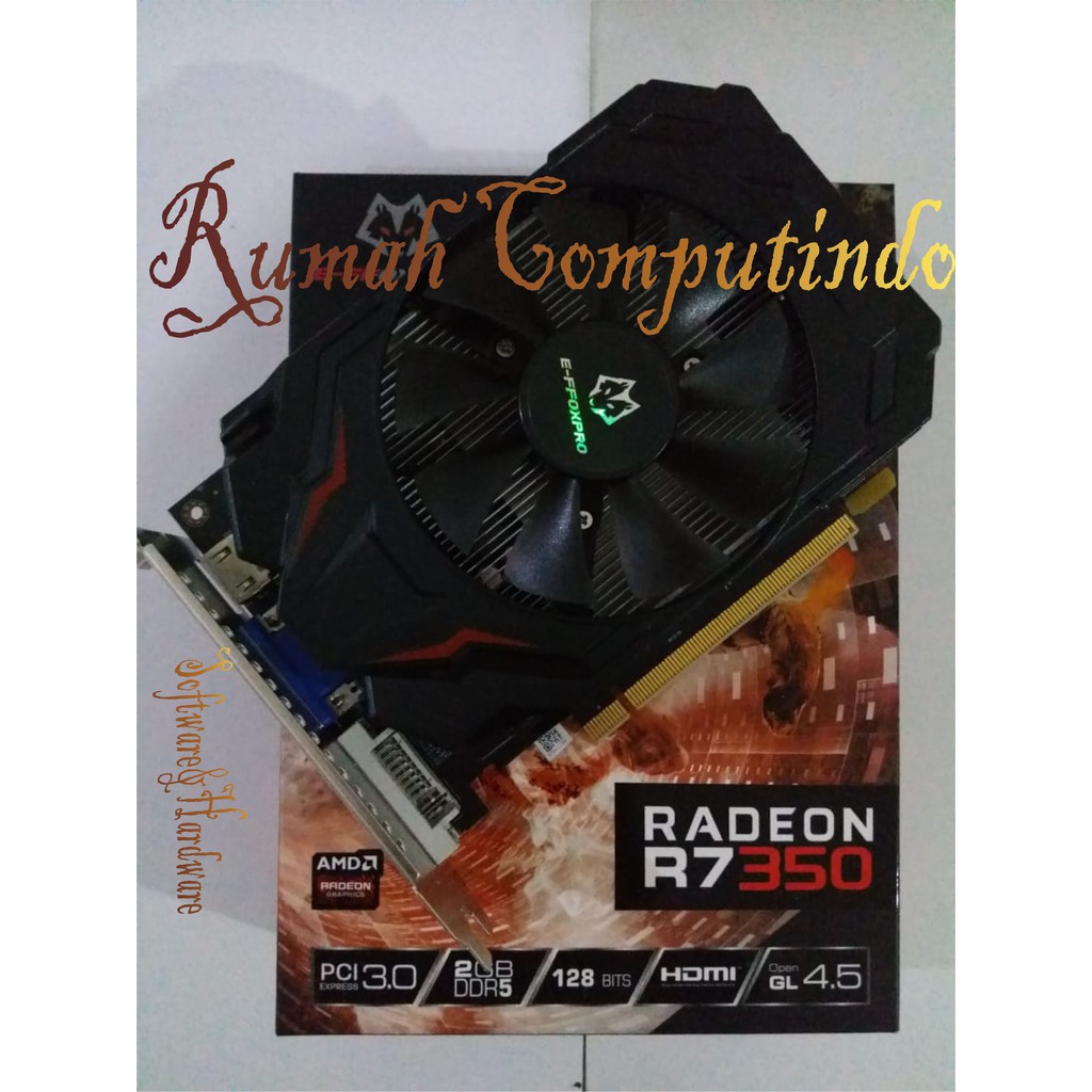 VGA EFFOXPRO RADEON R7 350 2GB 128BIT DDR5 ORIGINAL