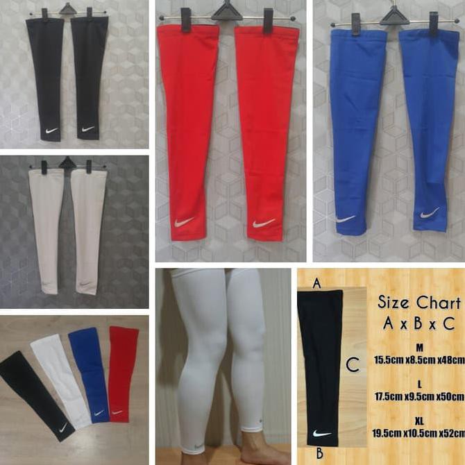 Menakjubkan Nike Legsleeve Polos - Hitam, M Sale