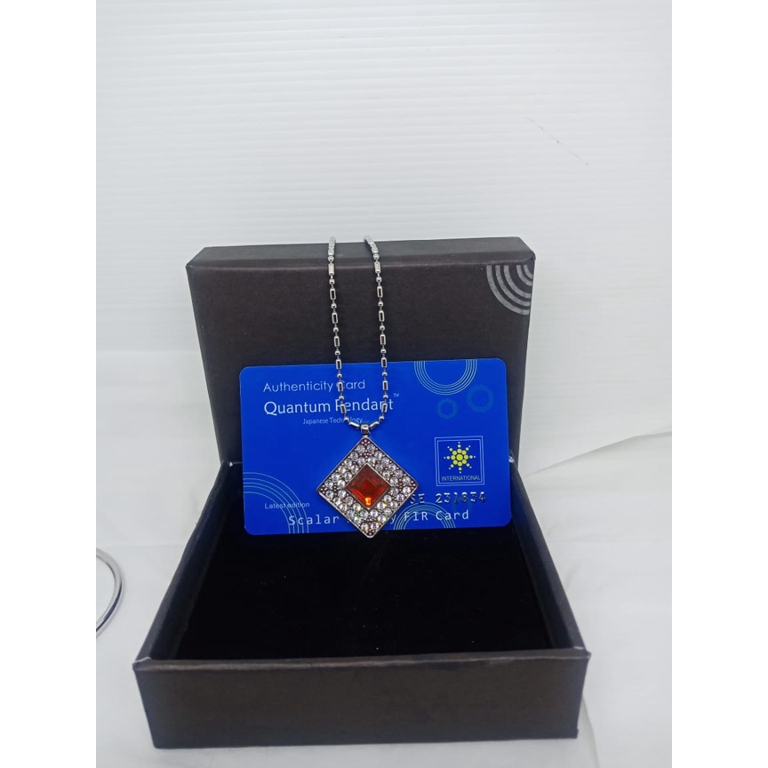 Kalung Quantum Science Energy Pendant Necklace / Kalung Liontin Terapi Kesehatan Magnetic Pendant / Kalung Bio Glass Energi / Kalung Therapy Kesehatan Bio Glass