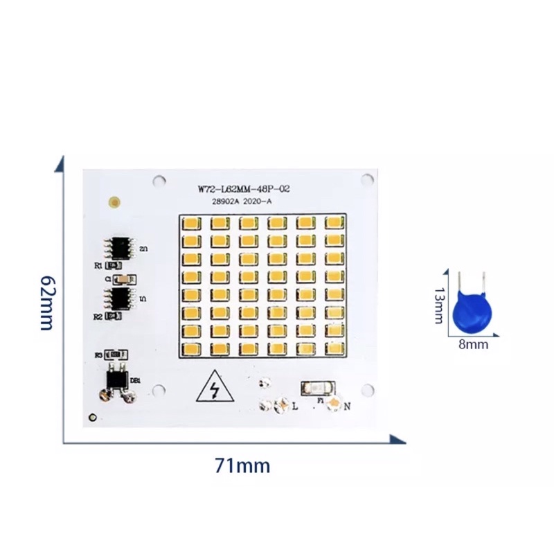 Cob Chip LED AC 220V 20W DIY Lampu Sorot