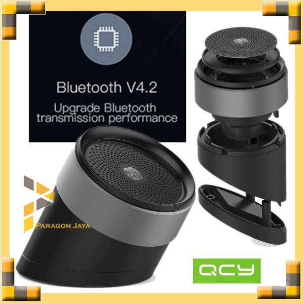 #GudangSatu - QCY QQ1000 Wireless Speaker Bluetooth V4.2 Built-In Microphone - Hitam