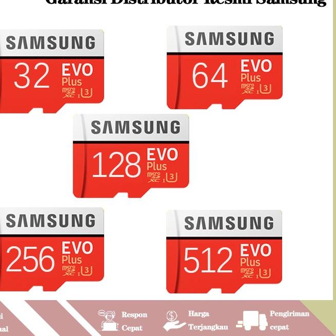 ➻ Samsung memory card 32/64/128/256G/512GB Kartu Memori 80MB/S Ultra Microsd SD Micro TF card ♬