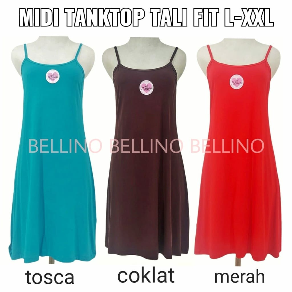 Tanktop Panjang Wanita Tentop Longdress Tali Kecil / Longdres Tunik Tali Kecil / Tanktop Midi Wanita Allsize Jumbo Fit XXL 3L Premium Banyak Pilihan Warna Longdress Muat Jumbo Super Soft Tanktop Tali Model Panjang Fit 3L Jumbo Strech Sleepdress