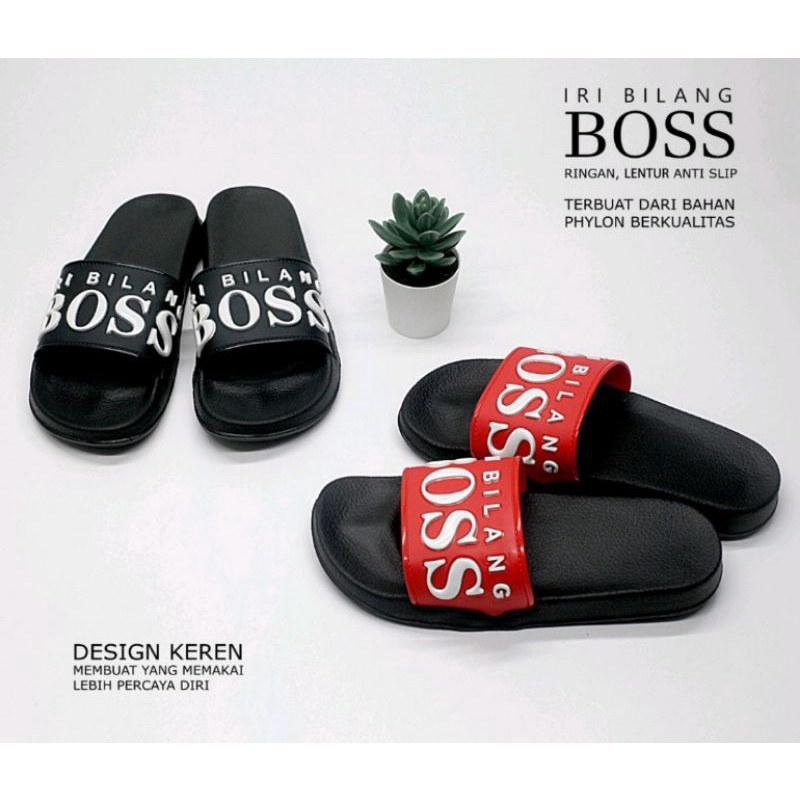 SANDAL Pria Anak Remaja Motif BOSS 2059-7 Ukuran 40 41 42 43 44