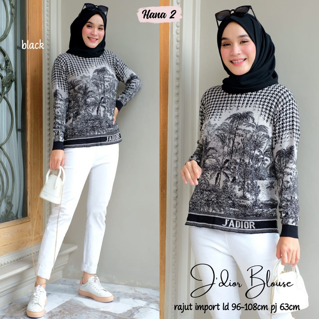 Kaos Rajut Atasan Wanita Remaja Rajut Knit Lengan Panjang Kaos Motif Kekinian Terbaru