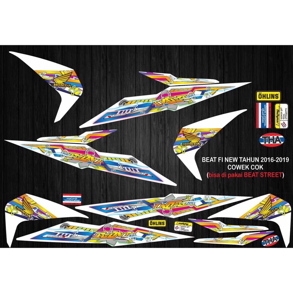 SARANA MOTOR STIKER HONDA BEAT FI NEW VARIASI THAILAND