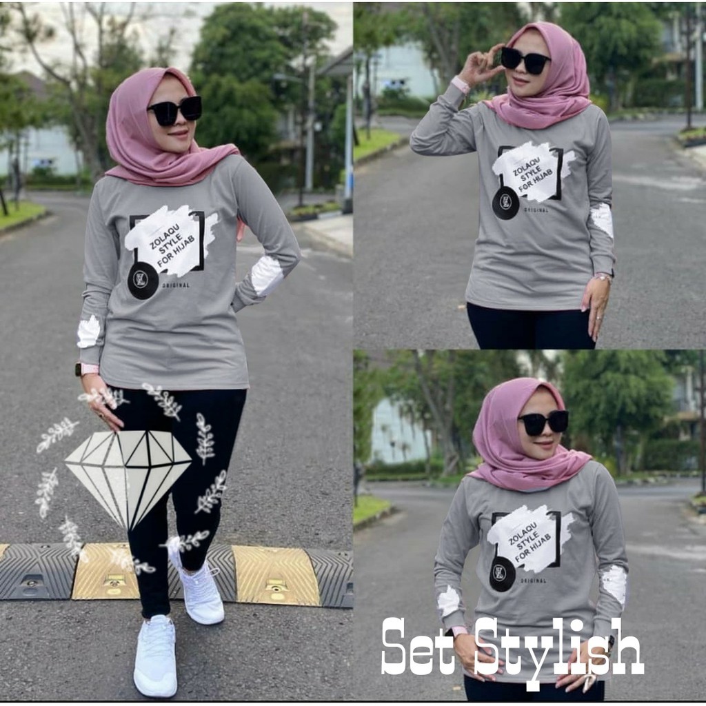 TH - SET STYLISH ZLQ / SET WANITA LENGAN PANJANG / SET WANITA MATT FULL BABYTERRY / SET FASHION