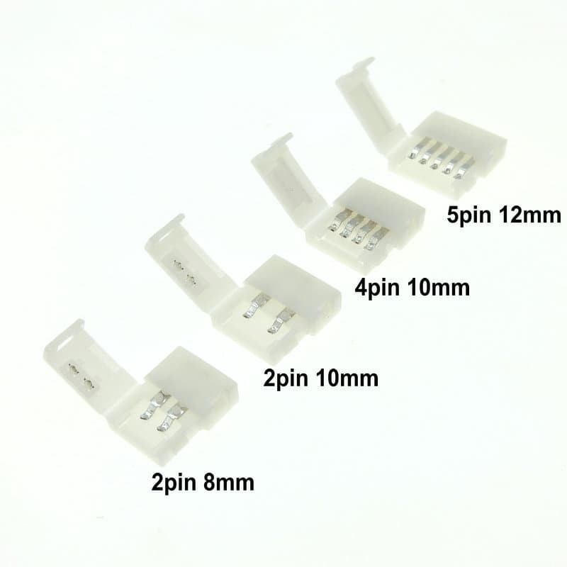 Konektor Lampu LED Strip 5050 RGB 4 Pin 10mm - White