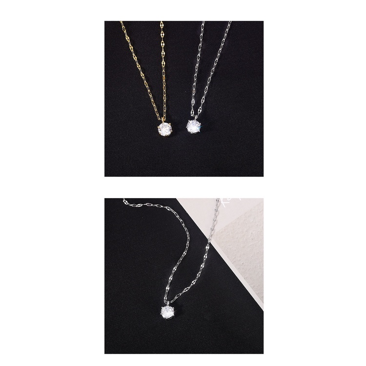 Stainless steel solitaire kalung wanita desain kalung minat khusus cahaya mewah 2021 baru fashion