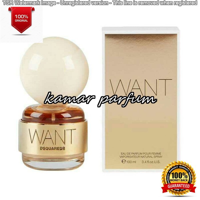 No BoxOriginal Eropa Parfum Dsquared2 Want EDP 100 Ml
