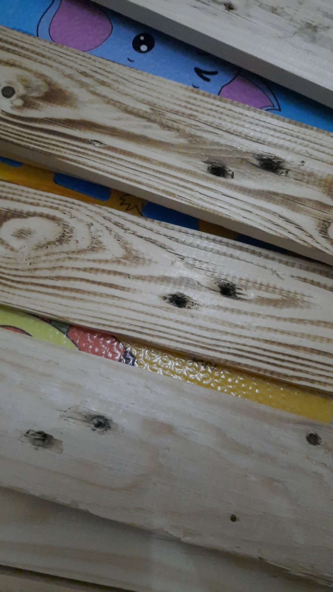 Papan Kayu Jati Belanda Motif Bakar & Polos 100cm