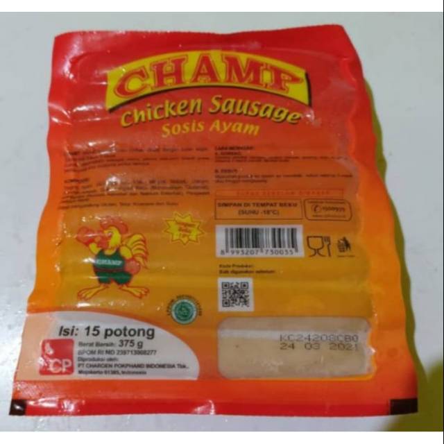 

Champ sosis ayam isi 15bj 375gr