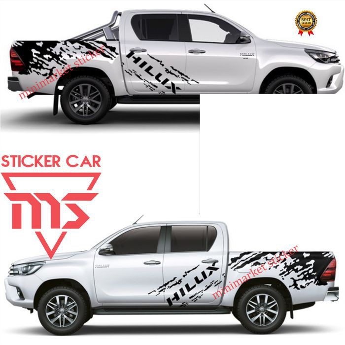 STIKER HILUX STICKER MOBIL HILUX OFF ROAD 4X4 LUMPUR SIDE BODY