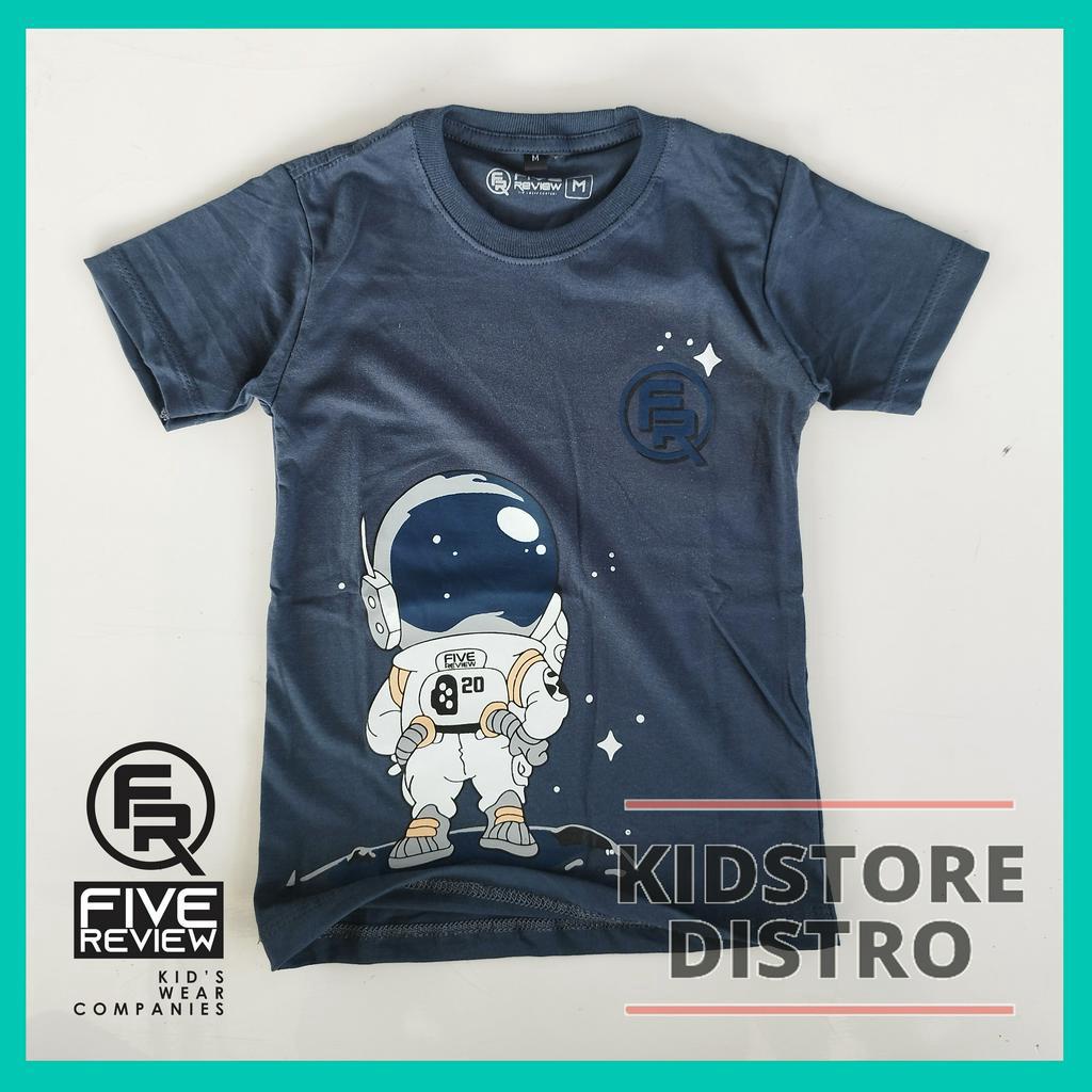 Baju Kaos Anak Distro Five Review Bahan Adem Katun Motif Astronot Lucu